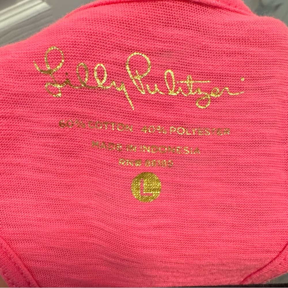 Lilly Pulitzer Monterey Tank Top in Neon Pink. Size L - Picture 4 of 4